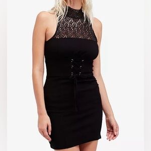 Free People Illusion Corset Bodycon Dress